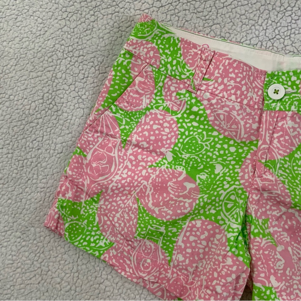 Lilly Pulitzer The Callahan Short Limeade Cheat Ya Size 4 Pink Green Preppy - Picture 3 of 15